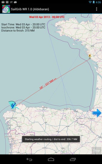 Image 1 for SailGrib Weather Routing …