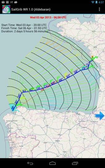Image 0 for SailGrib Weather Routing …