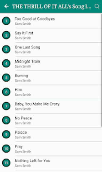 Image 1 for Sam Smith Songs Lyrics
