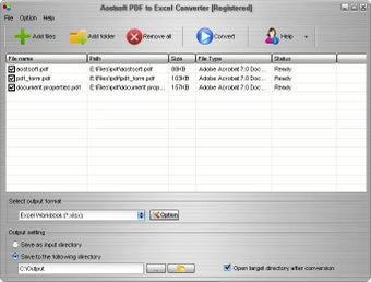Image 0 for Aostsoft PDF to Excel Con…
