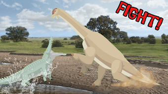 Image 1 for T-Rex Fights Dinosaurs