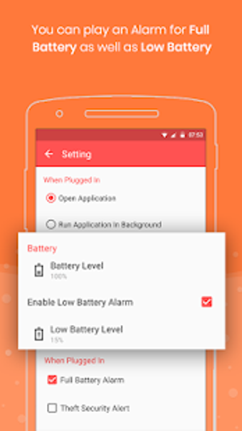 Image 0 for Full Battery Charge Alarm…