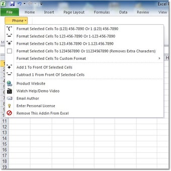 Image 0 for Excel Phone Number Format…