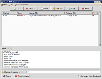 Image 0 for FLAC WAV Converter