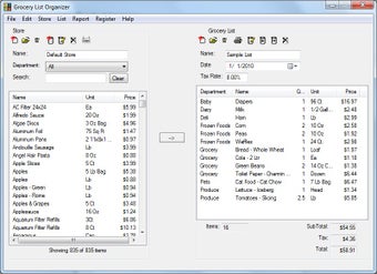Image 0 for Grocery List Organizer