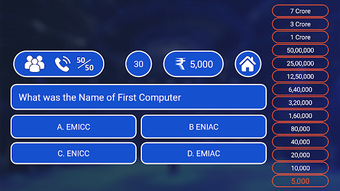 Image 1 for KBC Quiz  Play Along -  K…