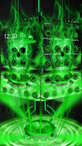 Imagen 1 para Green Skull Hologram Them…