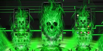 Imagen 2 para Green Skull Hologram Them…