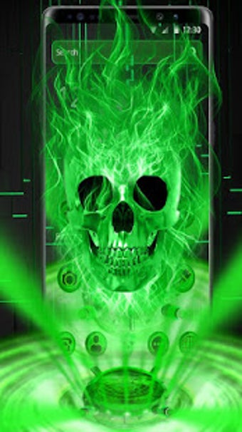 Imagen 0 para Green Skull Hologram Them…