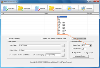 Image 0 for AFP Transform Server
