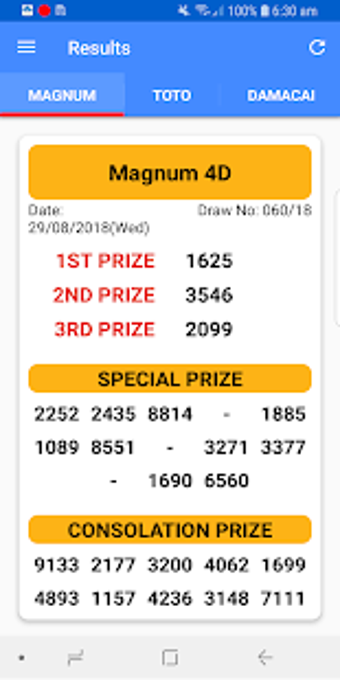 Imagen 0 para Anini 4D - Live 4D Result…