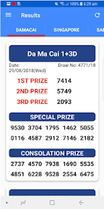 Imagen 1 para Anini 4D - Live 4D Result…