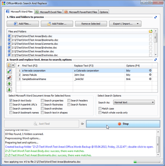 Image 0 for Office Words Search and R…
