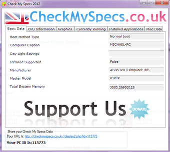 Image 0 for Check My Specs