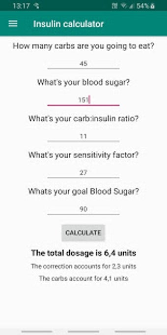 Imagen 1 para Insulin Dose Calculator a…