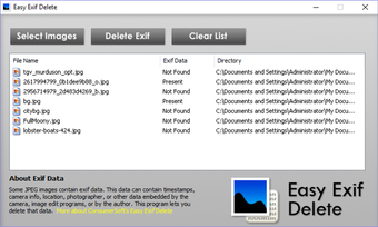 Imagen 0 para Easy Exif Delete for Wind…
