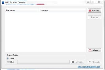Image 0 for MP3 to WAV Decoder
