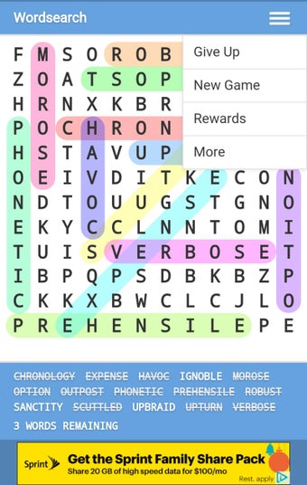Image 0 for Word Search with mPOINTS