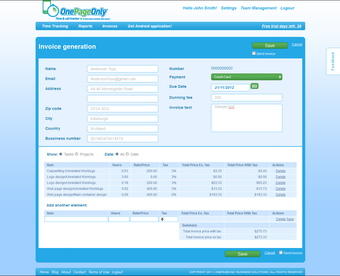 Image 1 for OnePageOnly Time & Call T…