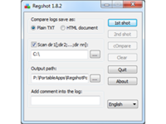 Image 0 for Regshot Portable