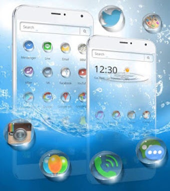 Imagen 2 para Blue Water Theme with wat…