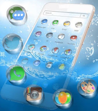 Imagen 1 para Blue Water Theme with wat…