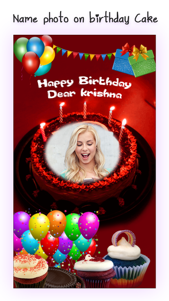 Image 1 for Name Photo on Birthday Ca…
