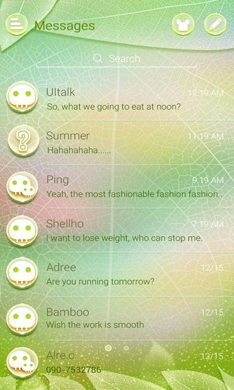 Image 0 for (FREE) GO SMS PRO LEAVES …
