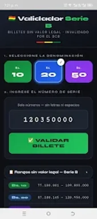 Image 0 for Billete Seguro Bo - Serie…