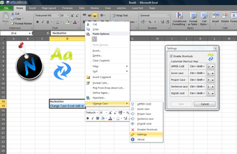 Imagen 0 para Change Case Excel Add-In