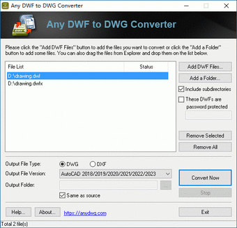 Image 0 for Any DWF to DWG Converter