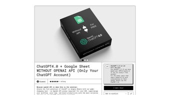 Image 0 for ChatGPT Google Sheet