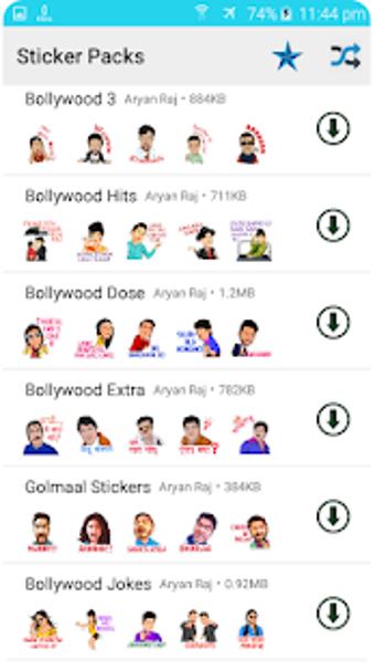 Imagen 2 para Bollywood Stickers pack -…