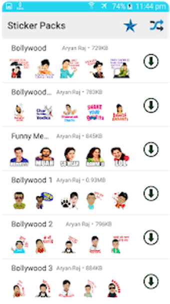 Imagen 1 para Bollywood Stickers pack -…