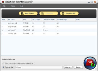 Image 0 for Xilisoft PDF to EPUB Conv…