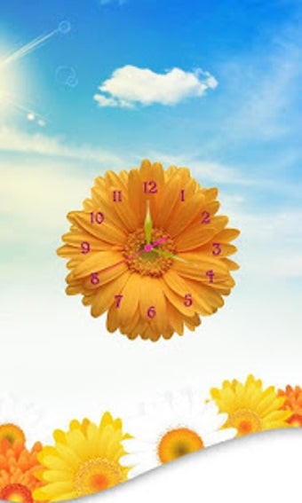 Imagen 1 para Sunflower Clock Live Wall…