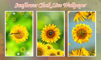 Imagen 2 para Sunflower Clock Live Wall…