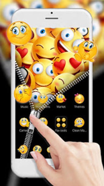 Image 1 for Smiley Emoji Zipper Theme…
