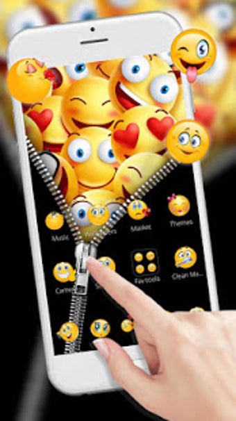 Image 0 for Smiley Emoji Zipper Theme…