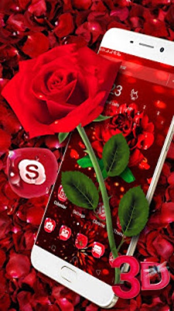 Image 0 for 3D Rose Launcher Theme