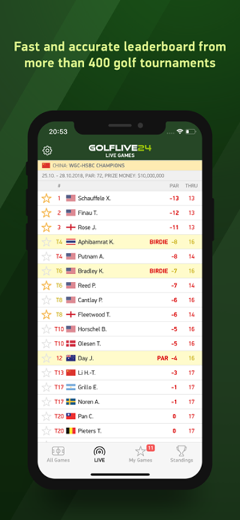 Image 0 for Golf Live 24 - golf score…