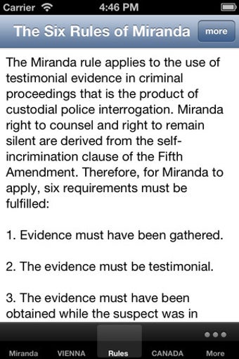 Imagen 2 para POLICE MIRANDA WARNING