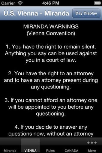 Imagen 1 para POLICE MIRANDA WARNING