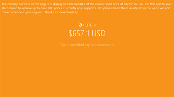 Image 1 for Bitcoin Price Live Tile f…