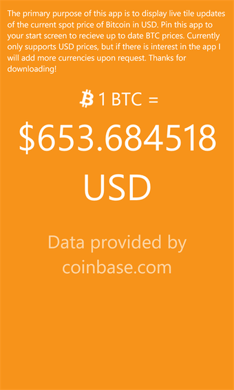 Image 2 for Bitcoin Price Live Tile f…