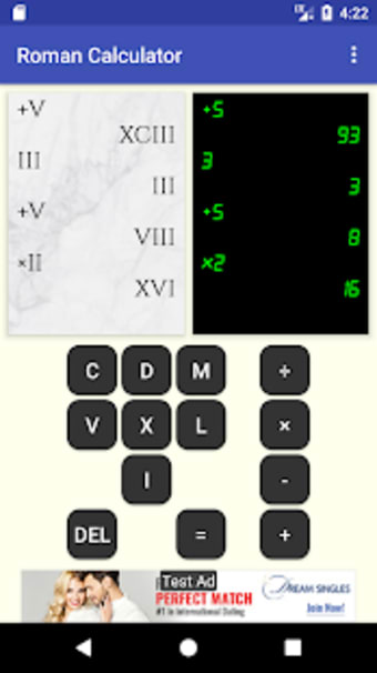 Image 1 for Roman Numeral Calculator