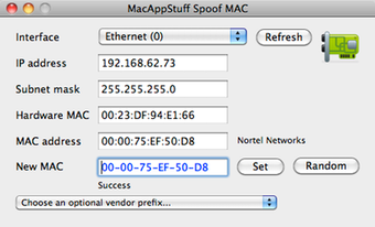 Image 0 for MacAppStuff Spoof MAC