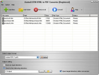 Image 0 for Aostsoft HTM HTML to PDF …