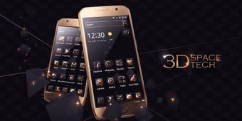 Imagen 2 para Luxury Golden 3D Black Te…