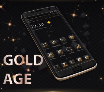 Imagen 2 para Luxury Golden 3D Black Te…